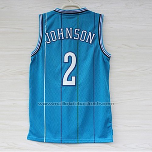 Maillot Charlotte Hornets Larry Johnson #2 Retro Bleu